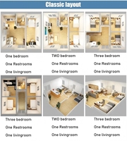 Maison mobile préfabriquée isolée de 40 pieds sur 20 pieds, étanche, avec 1 chambre, 2, 3, 4 ou 5 chambres, type villa ou unité d'habitation complémentaire, maison conteneur préfabriquée