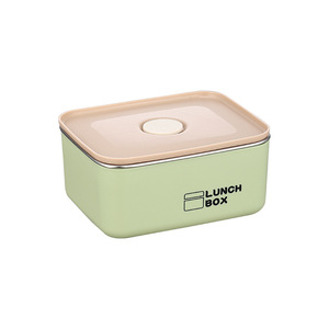 Lunch Box 304 Stainless Steel Rectangle Seal Lid Microwaveable Food Storage <b>Container</b> Household Meal Box - Product Image 1