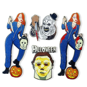 Nhà Máy Giá Tùy Chỉnh Thiết Kế Logo Vui Kinh Dị <span class=keywords><strong>Halloween</strong></span> Kim Loại Pins Tùy Chỉnh Long Lanh Cứng Mềm Men <span class=keywords><strong>Pin</strong></span> - Product Image 1