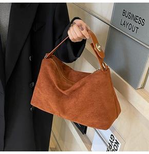 BESTELLA rétro mode femmes toutes saisons tout match sac à bandoulière en daim matériel automne hiver sac extérieur <span class=keywords><strong>Dailu</strong></span> utilisation - Product Image 5