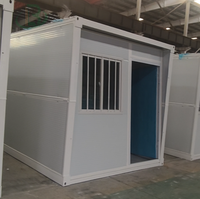 Contenedor Oficina Plegable de 20 pies, Panel Sándwich Prefabricado, Casa Móvil Plegable, Dormitorio, Casa Contenedor para Campo Petrolero