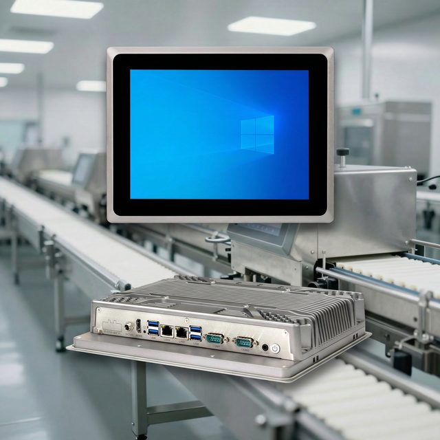 10.4 Inch High Brightness Industrial Panel PC J1900 IP65 Waterproof All-in-One Computer 4GB/8GB RAM 1TB Storage