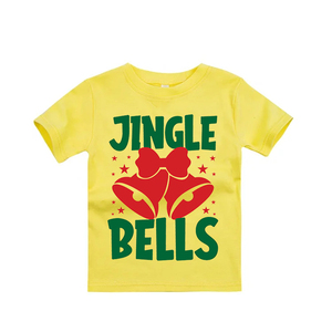 T-shirt personnalisé <span class=keywords><strong>pour</strong></span> enfants 100% coton peigné garçon enfants bambins filles top t-shirts à manches courtes t-shirt de Noël - Product Image 3