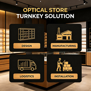 Modern Optical Shop Display Cabinets Simple Led Lighting Eco Friendly Glasses Shelf Custom Furniture Interior Design - Product Image 6