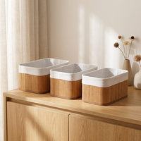 Panier de rangement mini pliable en bambou tressé écologique, très demandé