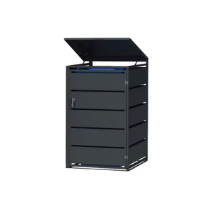 Hot Selling High-End 240L Large Outdoor Dust <strong>Bin</strong> <strong>with</strong> Lids Smokeless Coal Gray Galvanized Sheet <strong>Garbage</strong> <strong>Bin</strong> - Product Image 4