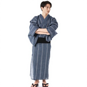 Yukata rayé, style kimono traditionnel japonais, tenue d'été en deux pièces pour femmes adultes, vêtements ethniques fabriqués en Chine, service OEM - Product Image 2