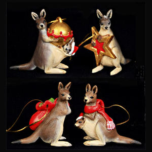 Polyrésine <span class=keywords><strong>renard</strong></span> ornement de noël pour la décoration accrochante d'arbre - Product Image 3