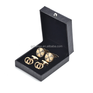 Bense vente en gros bouton de manchette pince à cravate coffret cadeau emballage affichage boîte de rangement personnalisé hommes affaires à la mode bijoux emballage étuis - Product Image 5