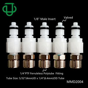 Пластиковый 1/4 "PTF ferrule freless freting с клапаном, соединительная муфта, вставка, БЫСТРОРАЗЪЕМНАЯ муфта для воздушного шланга - Product Image 3