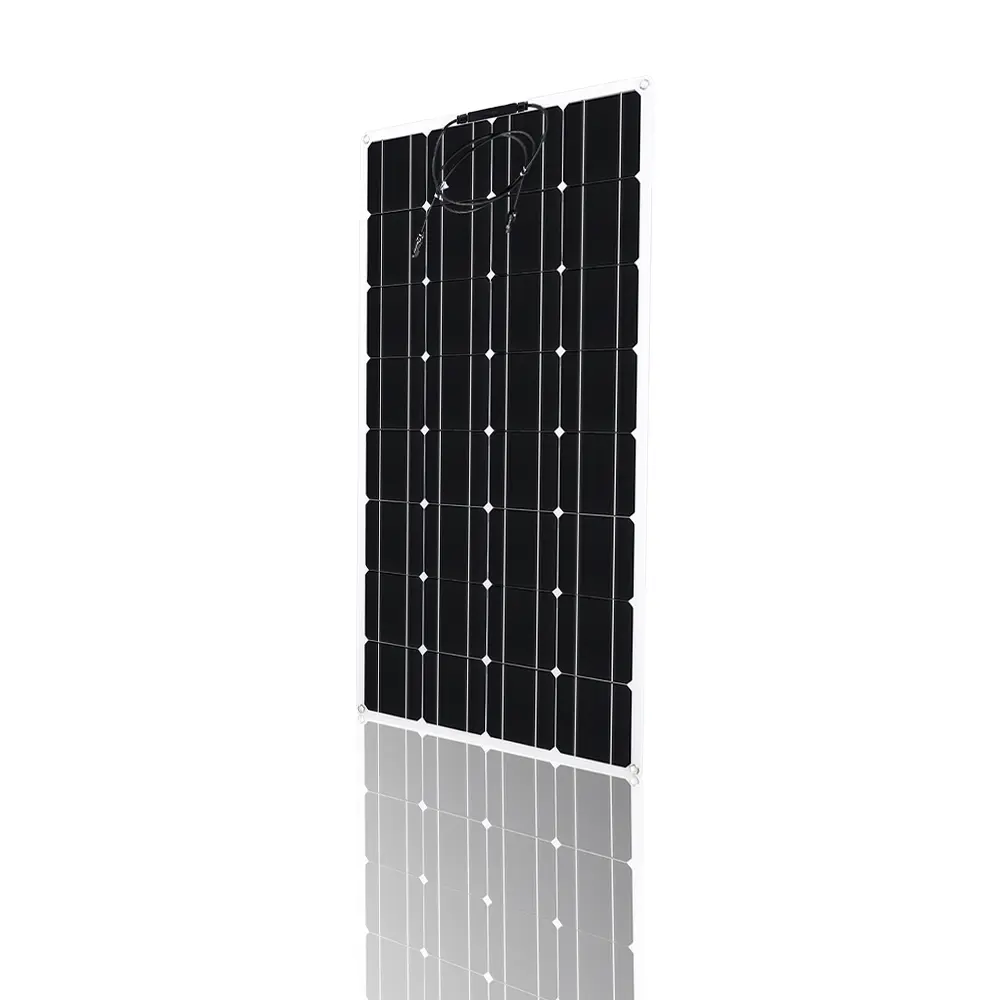 Panel surya lapisan Semi Bifacial kecil Ultra tipis pengisi daya modul Pv fleksibel 100W 560W untuk dijual