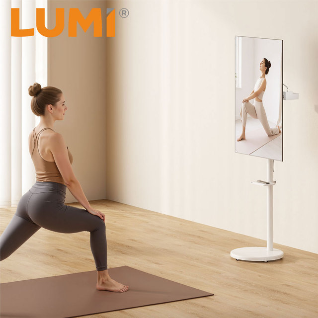 FS38-22TWE-01 17"-43" 15kg Mobile Adjustable Tilt Rolling Swivel Computer TV Monitor Display Floor Stand for LCD LED Screen