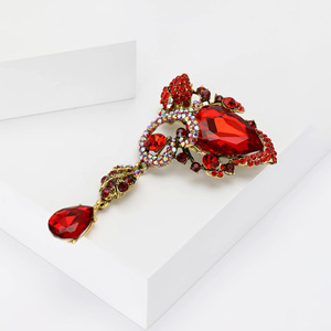 Broches de Cristal Elegantes y Lujosos, Accesorios de Alta Gama para Trajes de Mujer, Flor para el Pecho, Broches de Diamantes de Imitación para Damas - Product Image 5