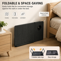 Table pliante pour ordinateur portable, plateau de lit, 5 angles réglables, porte-gobelet intégré, portable, livraison rapide UE, Pologne