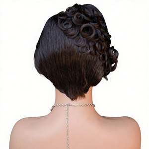 Pelucas de Cabello Humano Brasileño Remy de Lujo de 8 Pulgadas con Encaje 4x4, 100% Cabello Humano Transparente para Mujeres Negras - Product Image 5