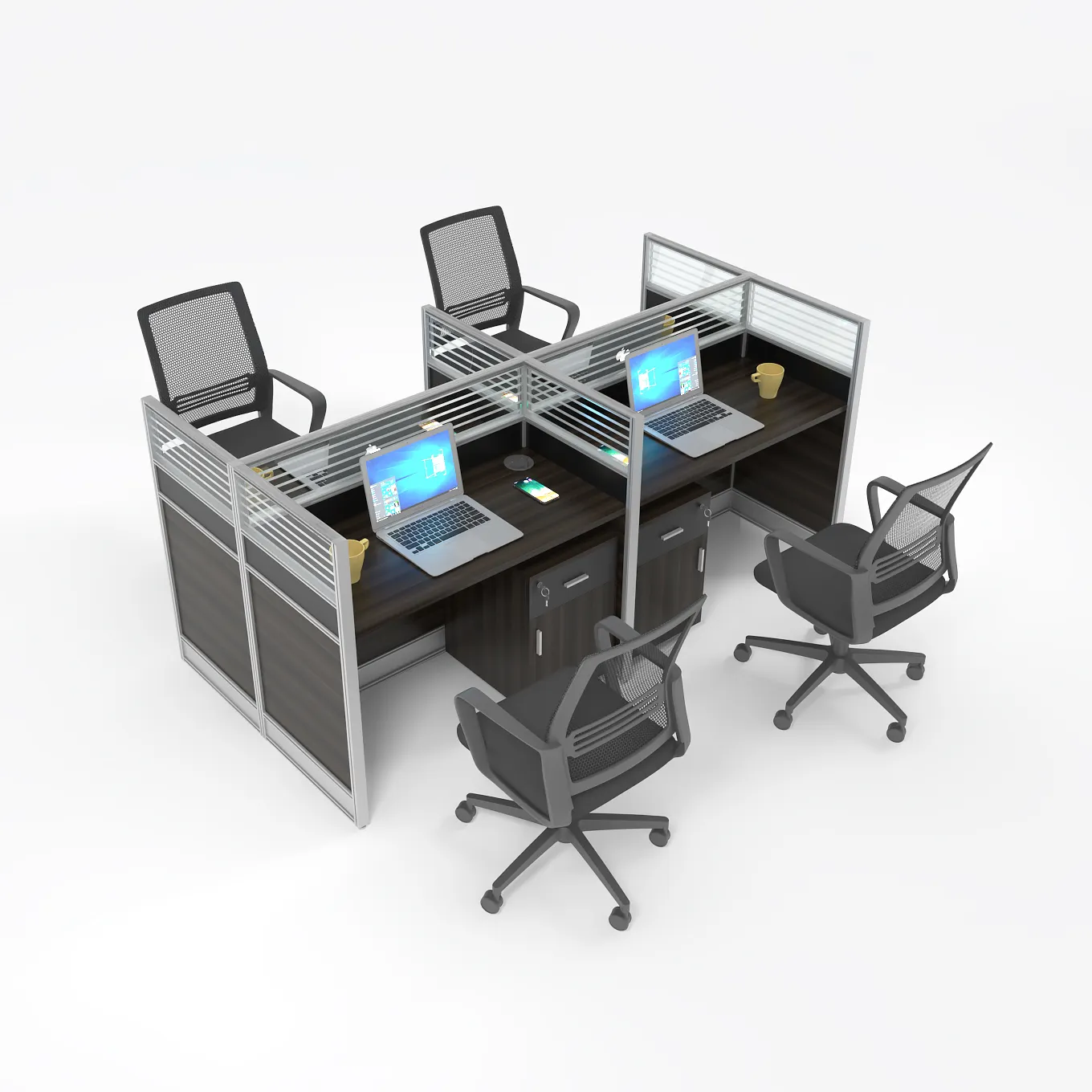Muebles de oficina de diseño moderno para 1, 2, 4, 6 y 8 personas, estación de trabajo Modular insonorizada, divisiones de oficina abiertas
