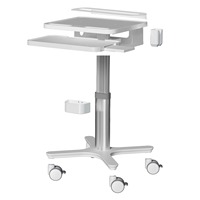 Chariot dentaire à hauteur réglable de conception luxueuse chariot médical mobile de clinique d'hôpital pour l'ordinateur portable avec la prise