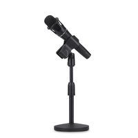 Support de microphone sans fil professionnel pour diffusion en direct, support de disque de microphone en plastique avec fixation de table pour les réunions