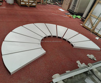 Escalier circulaire en marbre fritté préfabriqué de qualité supérieure