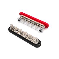 Barre de bus négative 300A 12V-48V DC Bloc de distribution 6 x 3/8\" Bornes à vis M10 Barre de bus de masse positive pour automobile voiture bateau