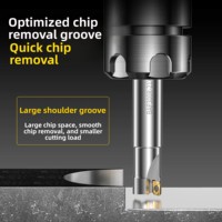 Fraise à faceuse anti-vibration indexable BAP300R pour tournage CNC, compatible avec plaquettes APMT en carbure