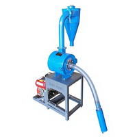 Broyeur de maïs et de blé, moulin à farine, machine à moudre les céréales à moteur essence, broyeur d'aliments pour animaux à aspiration automatique