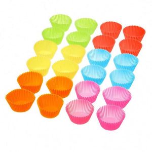 Wholesale Reusable Round Shape Mini <b>Silicone</b> <b>Baking</b> Pastry Liners <b>Baking</b> Cups Muffin Molds Cupcake - Product Image 3