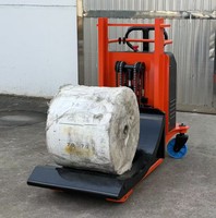 Chariot élévateur semi-électrique Huize pour rouleaux, capacité 1 tonne, hauteur de levage 1300 mm