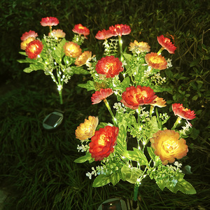 Nueva Lámpara Solar de Loto de Nieve de 7 Cabezas, Luz Decorativa con Forma de Flor Artificial para Jardín y Césped - Product Image 2