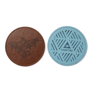 Sous-verres ronds en cuir PU antidérapants et résistants à la chaleur pour usage quotidien à la table (vente en gros) - Product Image 1