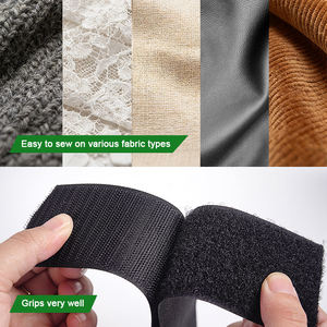 Ventes en gros de rubans auto-agrippants tissés non adhésifs pour machine à coudre, attaches pour vêtements, accessoires blancs - Product Image 6