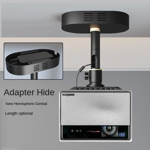 Aluminum Alloy <strong>Projector</strong> <strong>Ceiling</strong> <strong>Mount</strong> 10KG Load 1/4 Universal Length Adjustable Adapter Concealable for Heavy-Duty <strong>Projectors</strong> - Product Image 1