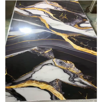 Panel dinding plastik dekorasi lembaran marmer putih desain 1220 2440mm 3mm papan UV PVC 2.5mm