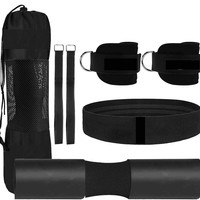 Kit de Bandes de Résistance 6-en-1 pour Entraînement des Fessiers et des Jambes, avec Sangles de Cheville et Anneau en D, pour Adultes et Usage Domestique