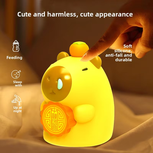 Bedroom Kids Silicone LED Night Light <b>Touch</b> Pat Sensor <b>Lamp</b> for Sleep Recharge Supply for Children Use <b>Touch</b> Light BPAFree - Product Image 3