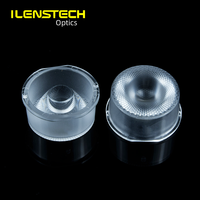 Lentille de diodes étanche lentille optique de 20 millimètres de diamètre lentille LED de profil en plastique de 30 degrés pour le lavage de mur