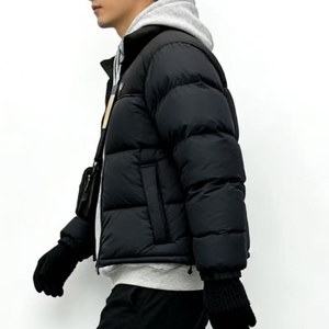 Veste d'hiver décontractée noire matelassée de haute qualité pour homme, idéale pour se tenir au chaud - Product Image 5