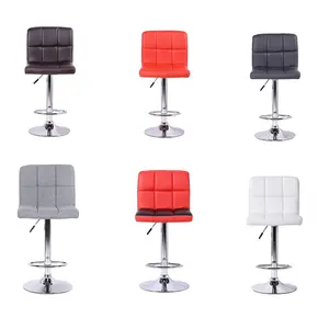 Конкурентоспособная цена классический дизайн кожаный поворотный барный стул с подставкой для ног