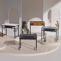 Bureau d'ordinateur compact de 32 pouces avec tiroirs pour chambre à coucher et petits espaces