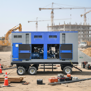 पोर्टेबल मोबाइल पावर स्टेशन साइलेंट प्रकार डीजल जनरेटर ट्रेलर रिमोट कंट्रोल लेटिंग 50/60hz 220v एकल चरण एसी - Product Image 1