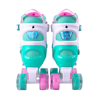 Patins à roulettes à roulettes lumineuses adaptés aux enfants, mignons, pour garçons et filles, nouveau design, patins à roulettes quad, taille réglable