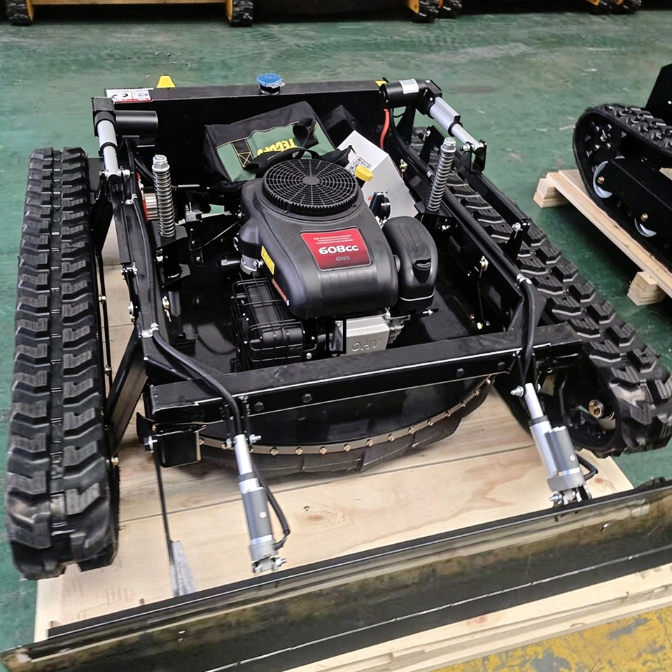 Remote Control Zero Turn Crawler Lawn Mower 80cm Gasoline Engine ...