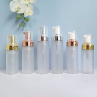 Flacon pompe en PET givré transparent, conteneur cosmétique en plastique personnalisé, emballage rond pour soins personnels, 100 ml, 120 ml, 150 ml, 200 ml