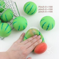 Jouet Squishy Pastèque Changeant de Couleur, Doux, Anti-Stress, Sensoriel, pour Enfants et Adultes