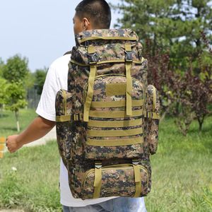 Tactical <b>Backpack</b> 56-75L <b>Waterproof</b> Camouflage Outdoor Hiking Bag Unisex Large Capacity <b>Backpack</b> For Men Women - Product Image 2