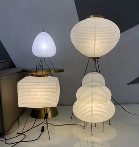 Lámpara de Mesa de Papel de Arroz con Pantalla Ovalada, Soporte de Tres Patas Tipo Horquilla, Lámpara de Noche para Mesita de Noche con Halo Luminoso - Product Image 2