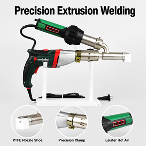 <span class=keywords><strong>Pistolet</strong></span> de soudage par extrusion manuel <span class=keywords><strong>professionnel</strong></span> en HDPE et PP, résistant à l'usure, pour travaux de construction avec feuilles de plastique, soudeuse extrudeuse - Product Image 2