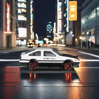 Modèle de voiture de collection en alliage moulé sous pression, rotation à 360 degrés, AE86, ornement de voiture de drift en métal, kits d'intérieur, cadeau