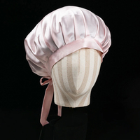 Bonnet de nuit 100% Soie de Mûrier 19 Momme, style ruban, faible MOQ, personnalisable OEM, pour la maternité, les douches et la nuit