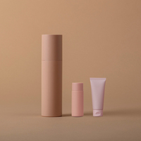 Conteneur cosmétique rond vide de luxe en plastique PET de haute qualité, 30g, 100ml, 120ml, tube souple, flacon de lotion pour soins de la peau et pots à crème